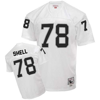 Authentic Art Shell Men's Las Vegas Raiders Mitchell and Ness Throwback Jersey - White