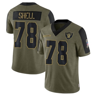 Limited Art Shell Men's Las Vegas Raiders 2021 Salute To Service Jersey - Olive