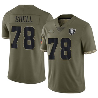 Limited Art Shell Men's Las Vegas Raiders 2022 Salute To Service Jersey - Olive