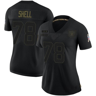 Limited Art Shell Women's Las Vegas Raiders 2020 Salute To Service Jersey - Black